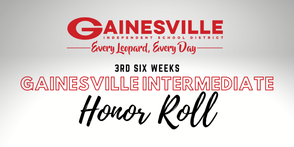  GIS 3rd Six Weeks Honor Roll